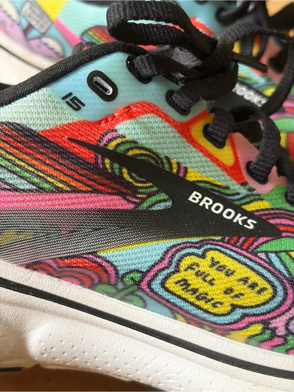 Brooks Ghost 15 Shoes Womens 7.5 Wednesday Holmes Pride Limited Edition - Picture 4 of 16